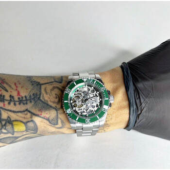 Custom Seiko Mod • Hulk Green Skeleton Submariner • 40mm